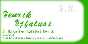 henrik ujfalusi business card